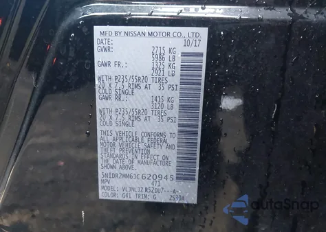 2018 Nissan Pathfinder S/Sv/Sl/Platinum из США, поврежденный, VIN 5N1DR2MM6JC620945